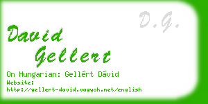 david gellert business card