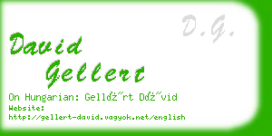 david gellert business card